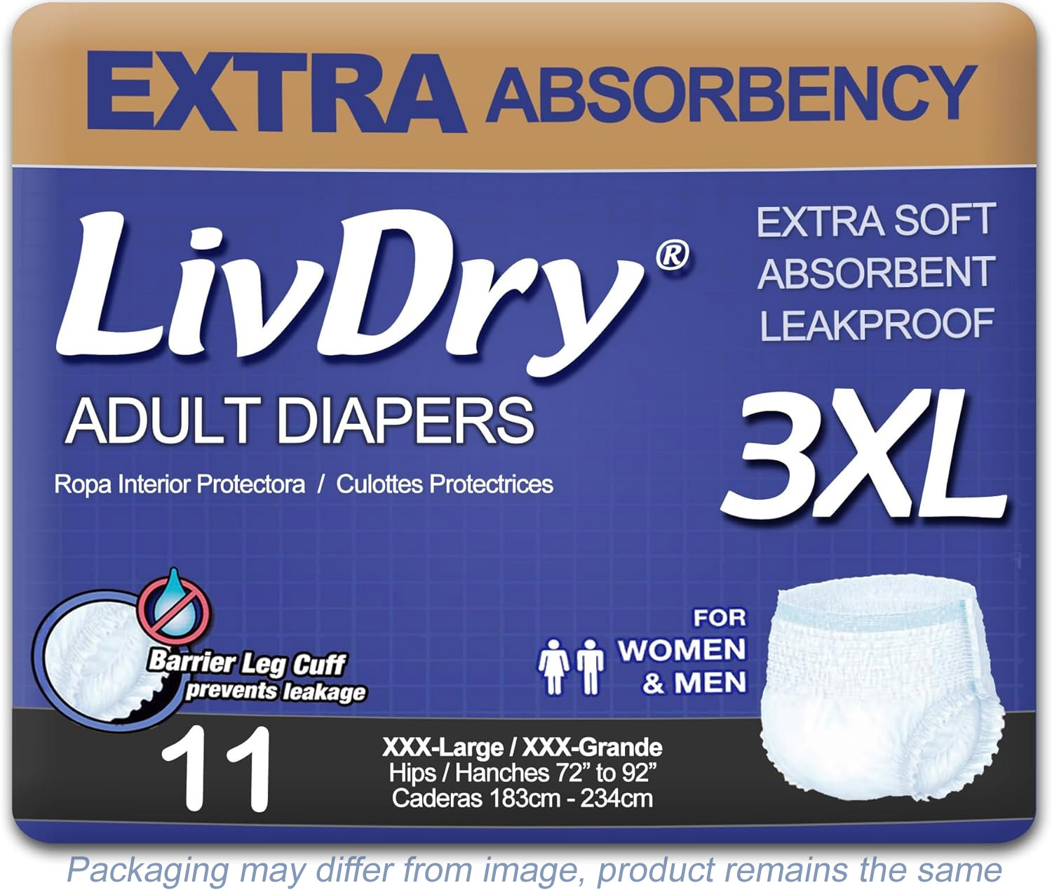 extra-package-label Extra Absorbency Adult Diapers