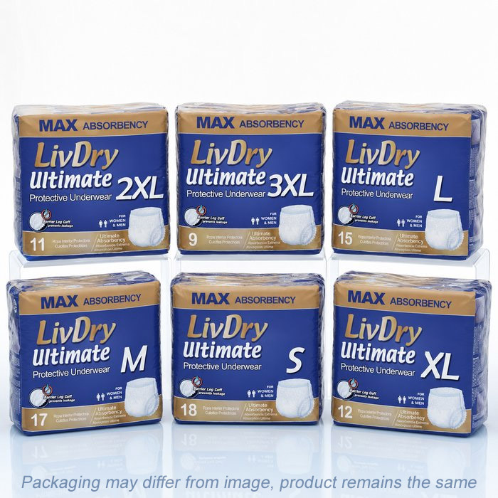 ultimate-adult-incontinence-label LivDry Ultimate Capacity Adult Incontinence Pullup Protective Underwear
